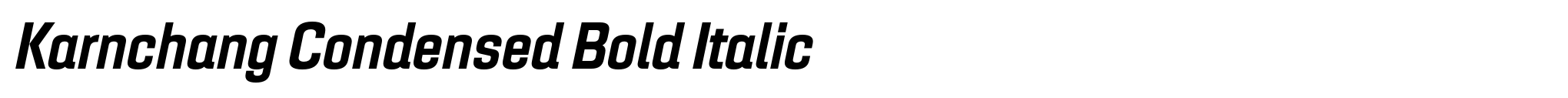 Karnchang Condensed Bold Italic image